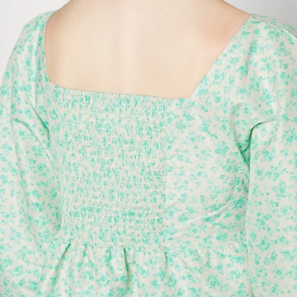 Levi's Women's Dolci Baby Doll Dress Green and White Floral Plus Size XXL NEW!! - Picture 7 of 11